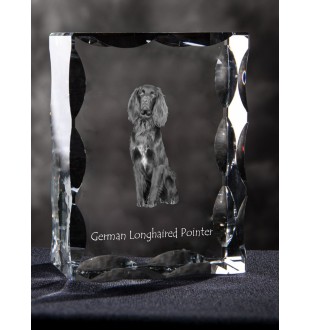 German Shorthaired Pointer - crystal with a picture of a dog, glass statuette with a picture, unique frame with a picture from Art-Dog brand