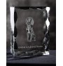 German Shorthaired Pointer - crystal with a picture of a dog, glass statuette with a picture, unique frame with a picture from Art-Dog brand