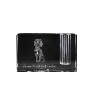 Deutsch Kurzhaar, Deutscher Kurzhaariger Vorstehhund - Stifthalter, Kristallorganizer mit Hundefoto, einzigartige Schreibtischdekoration der Marke Art-Dog