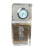 German Shorthaired Pointer - crystal clock with a photo, a photo of a dog in crystal, personalized desk clock by Art-Dog brand