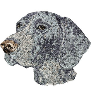 Deutsch Kurzhaar, Deutscher Kurzhaariger Vorstehhund - Hund geformtes Aufnäher, besticktes Patch, einzigartiges Dekor für den Rucksack der Marke Art-Dog