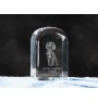 German Shorthaired Pointer - crystal cube with a photo, photo of a dog in crystal, cubic paperweight from Art-Dog brand