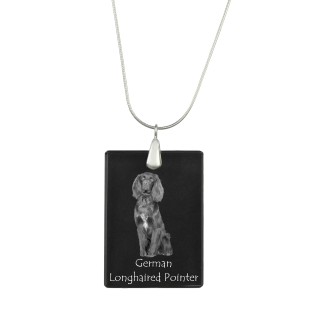 German Shorthaired Pointer - Crystal pendant with dog, silver necklace with photo, personalised pendant by Art-Dog brand