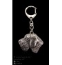 German Wirehaired Pointer - Silver-plated key ring with dog, handbag decoration, backpack pendant by Art-Dog brand