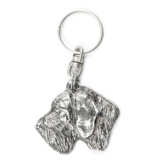 Chien d'arrêt allemand à poil dur, Braque allemand à poil dur - Pendentif chien argenté, décoration de sac à main, pendentif sac à dos par la marque Art-Dog