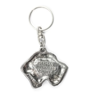 Chien d'arrêt allemand à poil dur, Braque allemand à poil dur - Pendentif chien argenté, décoration de sac à main, pendentif sac à dos par la marque Art-Dog