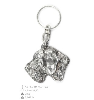 Chien d'arrêt allemand à poil dur, Braque allemand à poil dur - Pendentif chien argenté, décoration de sac à main, pendentif sac à dos par la marque Art-Dog