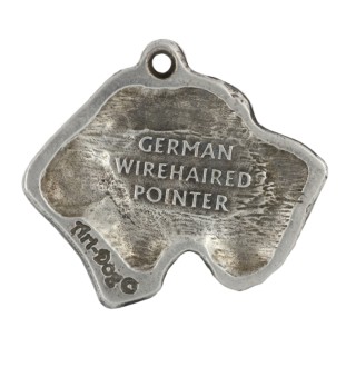Deutsch Drahthaar - Versilberte Hund Anhänger, Handtasche Dekoration, Rucksack-Anhänger von Art-Dog Marke