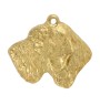German Wirehaired Pointer - Gilded key ring with dog, handbag decoration, luxury accessory by Art-Dog brand