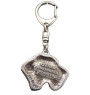 Chien d'arrêt allemand à poil dur, Braque allemand à poil dur - Porte-clés argenté avec un chien dans une boîte cadeau, décoration de sac à main, pendentif de sac à dos par la marque Art-Dog