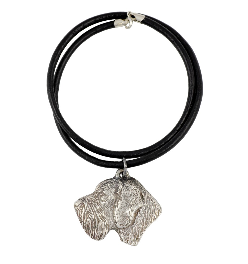 Chien d'arrêt allemand à poil dur, Braque allemand à poil dur - collier avec un chien, pendentif en plaqué argent pour les fans de chiens, bijoux uniques de la marque Art-Dog