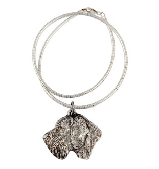 Chien d'arrêt allemand à poil dur, Braque allemand à poil dur - Collier pour chien, bijoux uniques pour les fans de chiens, pendentif vipère unique de la marque Art-Dog
