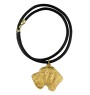 Chien d'arrêt allemand à poil dur, Braque allemand à poil dur - Collier de chien dans une boîte cadeau, pendentif plaqué or pour les fans de chiens, bijoux remarquables par Art-Dog