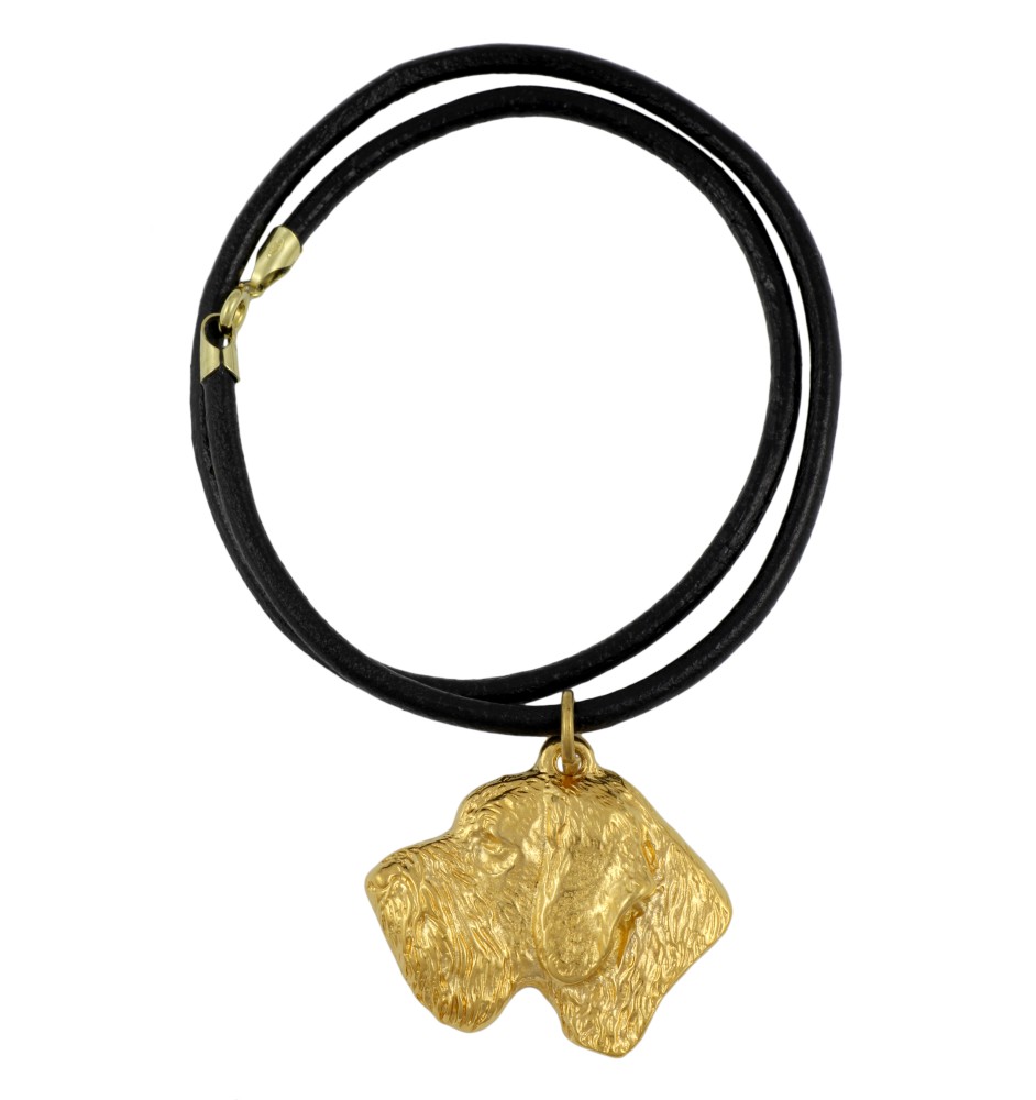 Deutsch Drahthaar - Hundehalsband, vergoldeter Anhänger für Hundefans, einzigartiger Schmuck der Marke Art-Dog