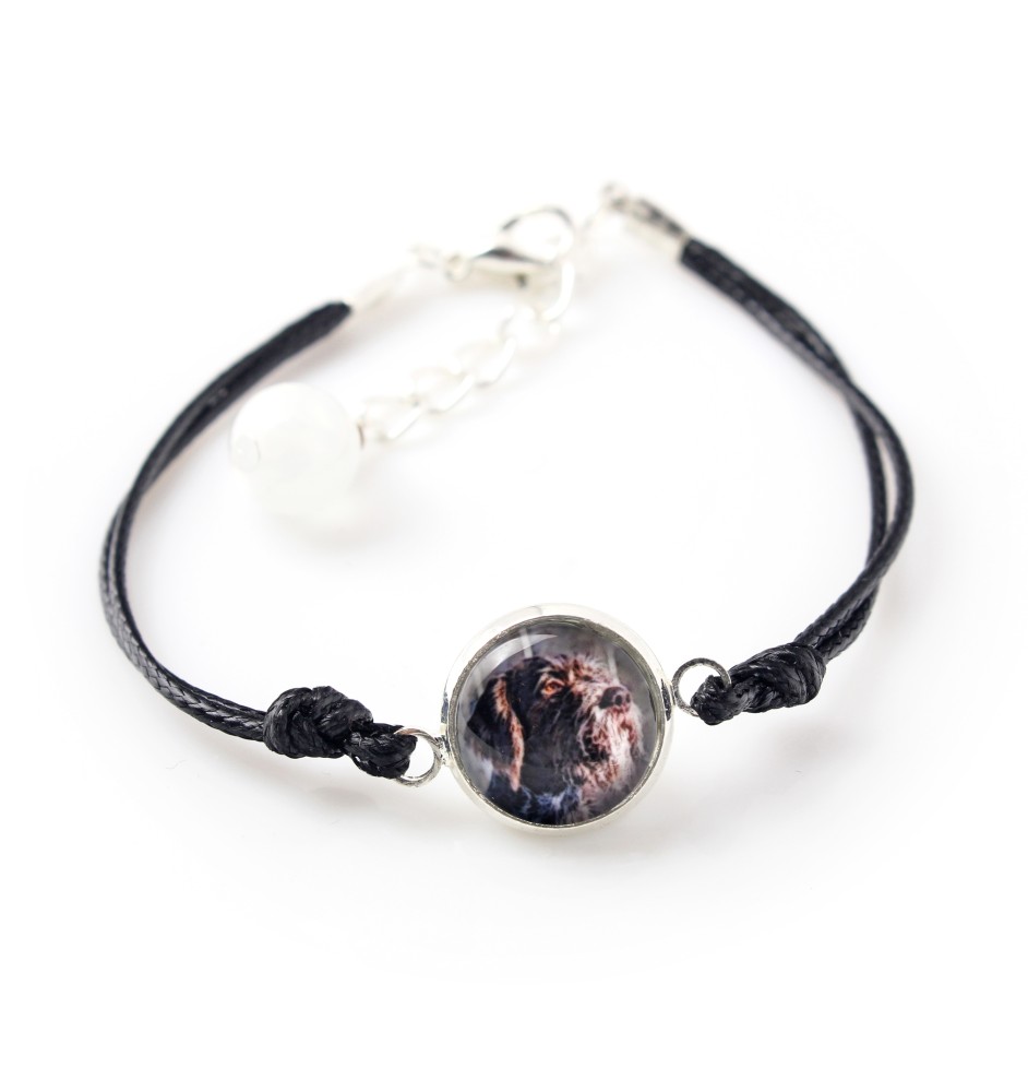 Chien d'arrêt allemand à poil dur, Braque allemand à poil dur - bracelet avec votre photo faite à la main, bijoux unique de la marque Art-Dog