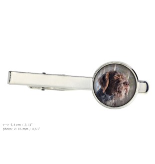 Chien d'arrêt allemand à poil dur, Braque allemand à poil dur - Boutons de manchette et cravate avec votre photo, accessoire de costume, bijoux pour hommes de la marque Art-Dog.