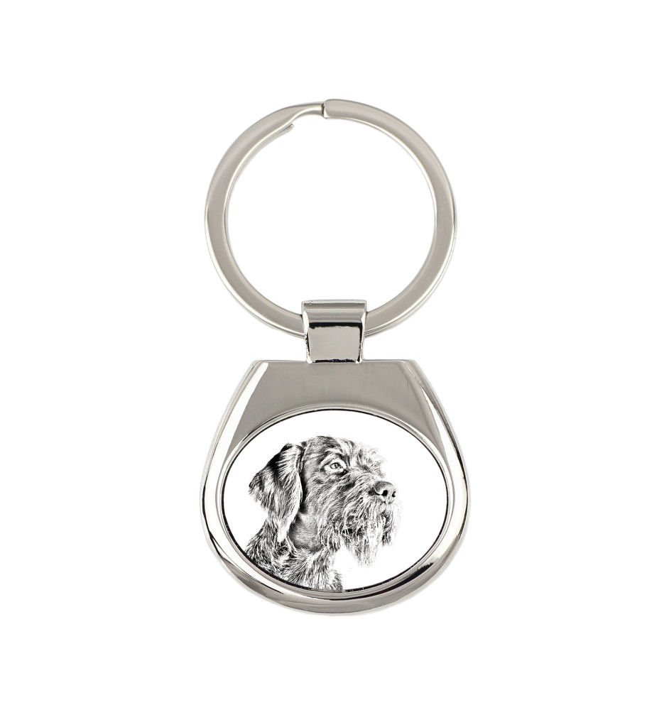 German Wirehaired Pointer I - keychain with a dog, keychain with a print, personalized pendant from the Art-Dog brand