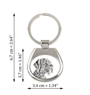 Chien d'arrêt allemand à poil dur, Braque allemand à poil dur I - porte-clés avec chien, porte-clés imprimé, breloque personnalisée de la marque Art-Dog