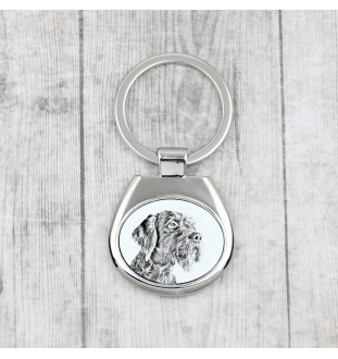 German Wirehaired Pointer I - keychain with a dog, keychain with a print, personalized pendant from the Art-Dog brand