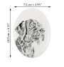 German Wirehaired Pointer I - commemorative plaque with a photo of a dog, tombstone with a print, personalized oval plaque from the Art-Dog brand