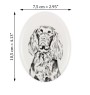 German Wirehaired Pointer - commemorative plaque with a photo of a dog, tombstone with a print, personalized oval plaque from the Art-Dog brand