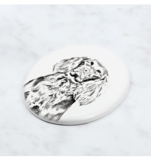 Deutsch Drahthaar - Gedenktafel mit einem Foto eines Hundes, Grabplatte mit Druck, personalisierte ovale Platte der Marke Art-Dog