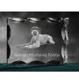 Deutsch Drahthaar - Kristall mit einem Hundebild, Glasstatuette mit einem Bild, einzigartiger Bilderrahmen der Marke Art-Dog