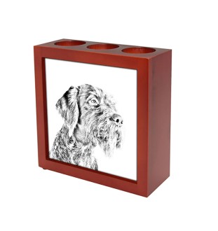 Chien d'arrêt allemand à poil dur, Braque allemand à poil dur I - porte-stylo avec chien, organiseur de bureau avec impression, décoration de bureau personnalisée de la marque Art-Dog