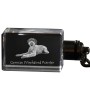 German Wirehaired Pointer - Crystal key ring with dog photo, illuminated key ring, unique gift by Art-Dog brand