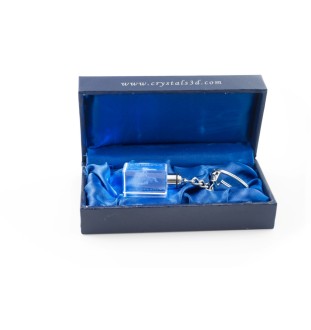 German Wirehaired Pointer - Crystal key ring with dog photo, illuminated key ring, unique gift by Art-Dog brand