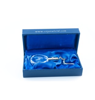 Chien d'arrêt allemand à poil dur, Braque allemand à poil dur - pendentif avec une photo de chien, porte-clés en cristal dans une boîte cadeau, un cadeau unique par Art-Dog