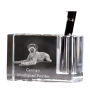 Chien d'arrêt allemand à poil dur, Braque allemand à poil dur - Porte-stylos, organiseur en cristal avec photo de chien, décoration de bureau unique par la marque Art-Dog
