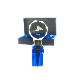 Wyżeł niemiecki szorstkowłosy stopper kryształowy  do wina z psem Art-Dog