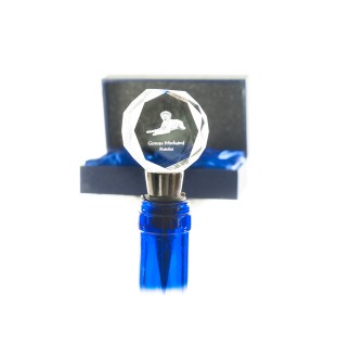 German Wirehaired Pointer - Bottle stopper, crystal wine stopper with photo, personalised gift for bartender by Art-Dog brand