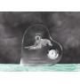 Chien d'arrêt allemand à poil dur, Braque allemand à poil dur - horloge en cristal avec une photo de chien, horloge de table en forme de cœur, horloge debout personnalisée de la marque Art-Dog