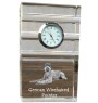 German Wirehaired Pointer - glass clock with a photo, photo of a dog in crystal, personalized standing office clock by Art-Dog brand