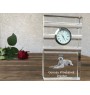 German Wirehaired Pointer - glass clock with a photo, photo of a dog in crystal, personalized standing office clock by Art-Dog brand