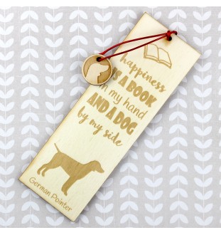 Chien d'arrêt allemand à poil dur, Braque allemand à poil dur - marque-page pour livre avec chien, marque-page personnalisé, accessoire canin pour les lecteurs de la marque Art-Dog