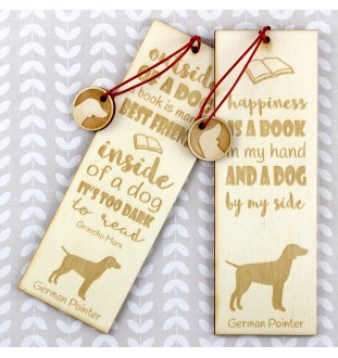 Chien d'arrêt allemand à poil dur, Braque allemand à poil dur - marque-page pour livre avec chien, marque-page personnalisé, accessoire canin pour les lecteurs de la marque Art-Dog