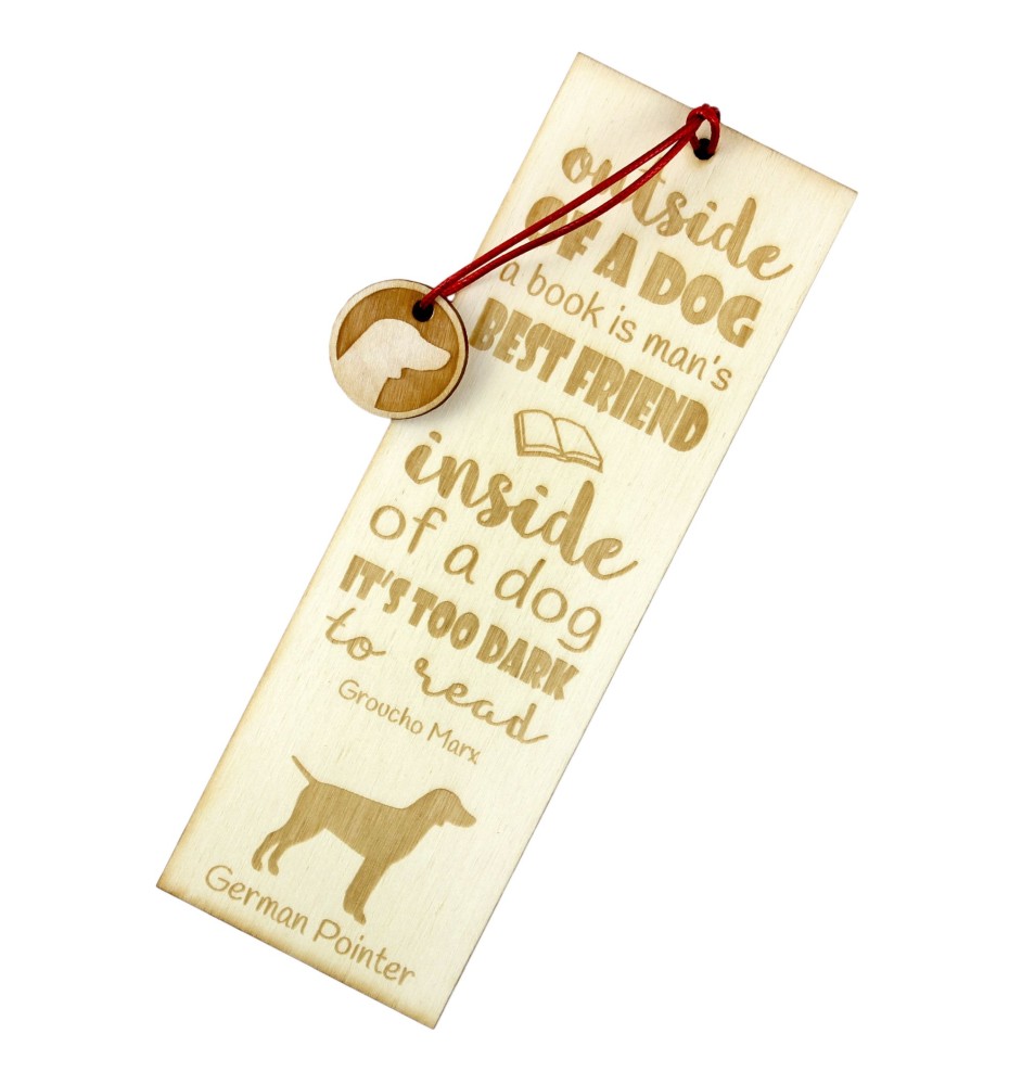 German Wirehaired Pointer - dog bookmark, personalized bookmark, gift for bookworm from Art-Dog brand