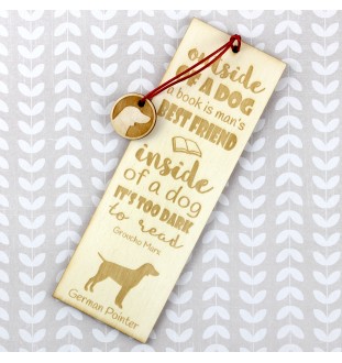 Chien d'arrêt allemand à poil dur, Braque allemand à poil dur - marque-page pour livre avec chien, marque-page personnalisé, cadeau pour les amateurs de livres de la marque Art-Dog