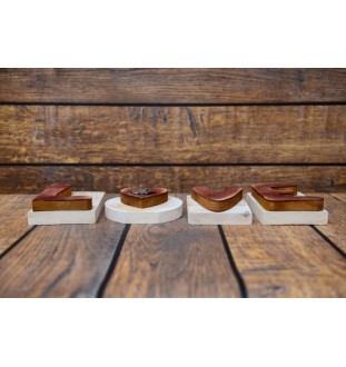 German Wirehaired Pointer - wooden LOVE sign, interior decoration with a dog, charming ornament for the shelf by Art-Dog brand