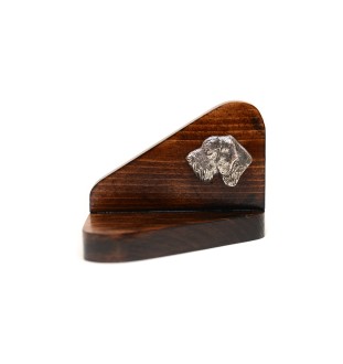 Chien d'arrêt allemand à poil dur, Braque allemand à poil dur - bougeoir en bois avec un chien, support pour bougie chauffe-plat, lieu de mémoire pour chien de la marque Art-Dog