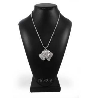 Deutsch Drahthaar - Halskette mit Hund, Hundeanhänger an einer silbernen Kette, einzigartiger Schmuck der Marke Art-Dog