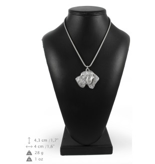 Deutsch Drahthaar - Halskette mit Hund, Hundeanhänger an einer silbernen Kette, einzigartiger Schmuck der Marke Art-Dog
