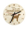 Chien d'arrêt allemand à poil dur, Braque allemand à poil dur - horloge avec chien, horloge en bois, horloge murale pour les amoureux des chiens, horloge de bureau et étagère, Art-Dog