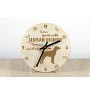 Chien d'arrêt allemand à poil dur, Braque allemand à poil dur - horloge avec chien, horloge en bois, horloge murale pour les amoureux des chiens, horloge de bureau et étagère, Art-Dog