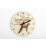 German Wirehaired Pointer - clock with a dog, wooden clock, wall clock for dog lovers, clock for desk and shelf, Art-Dog