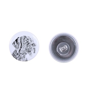 Chien d'arrêt allemand à poil dur, Braque allemand à poil dur - boucles d'oreilles uniques avec un chien, votre animal de compagnie sur un porte-clés, marque propre Art-Dog