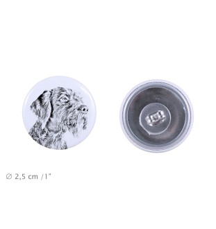 Chien d'arrêt allemand à poil dur, Braque allemand à poil dur - boucles d'oreilles uniques avec un chien, votre animal de compagnie sur un porte-clés, marque propre Art-Dog